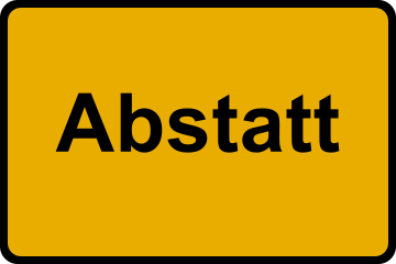 Ortsschild Abstatt