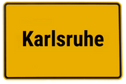 Ortsschild Karlsruhe