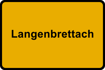 Ortsschild Langenbrettach