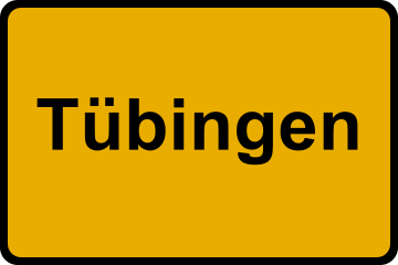 Ortsschild Tuebingen