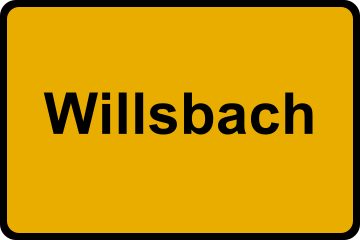 Ortsschild Willsbach
